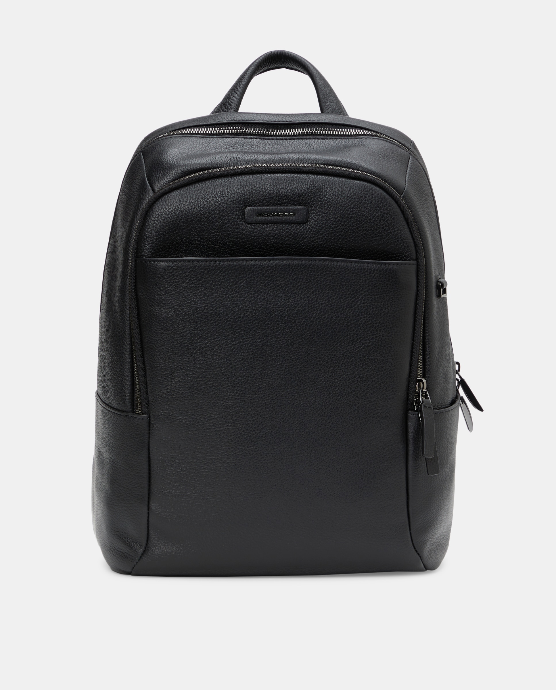 Mochila de Pele com Compartimento para Portátil - Preto Preto-1