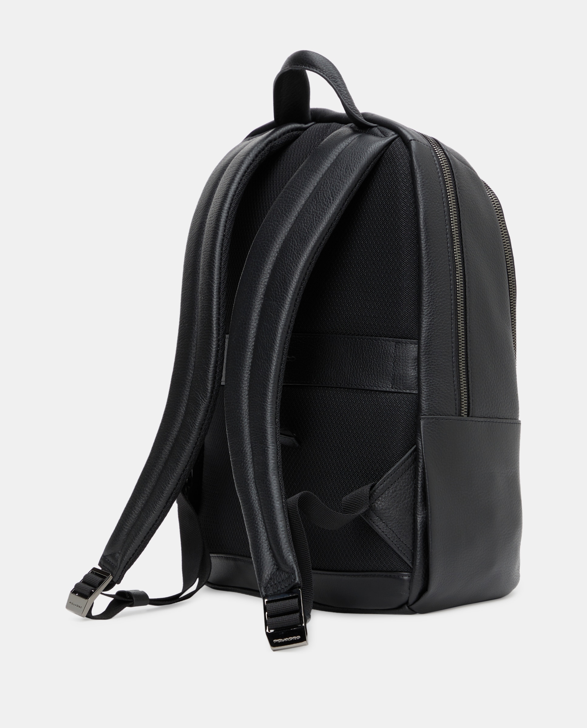 Mochila de Pele com Compartimento para Portátil - Preto Preto-2