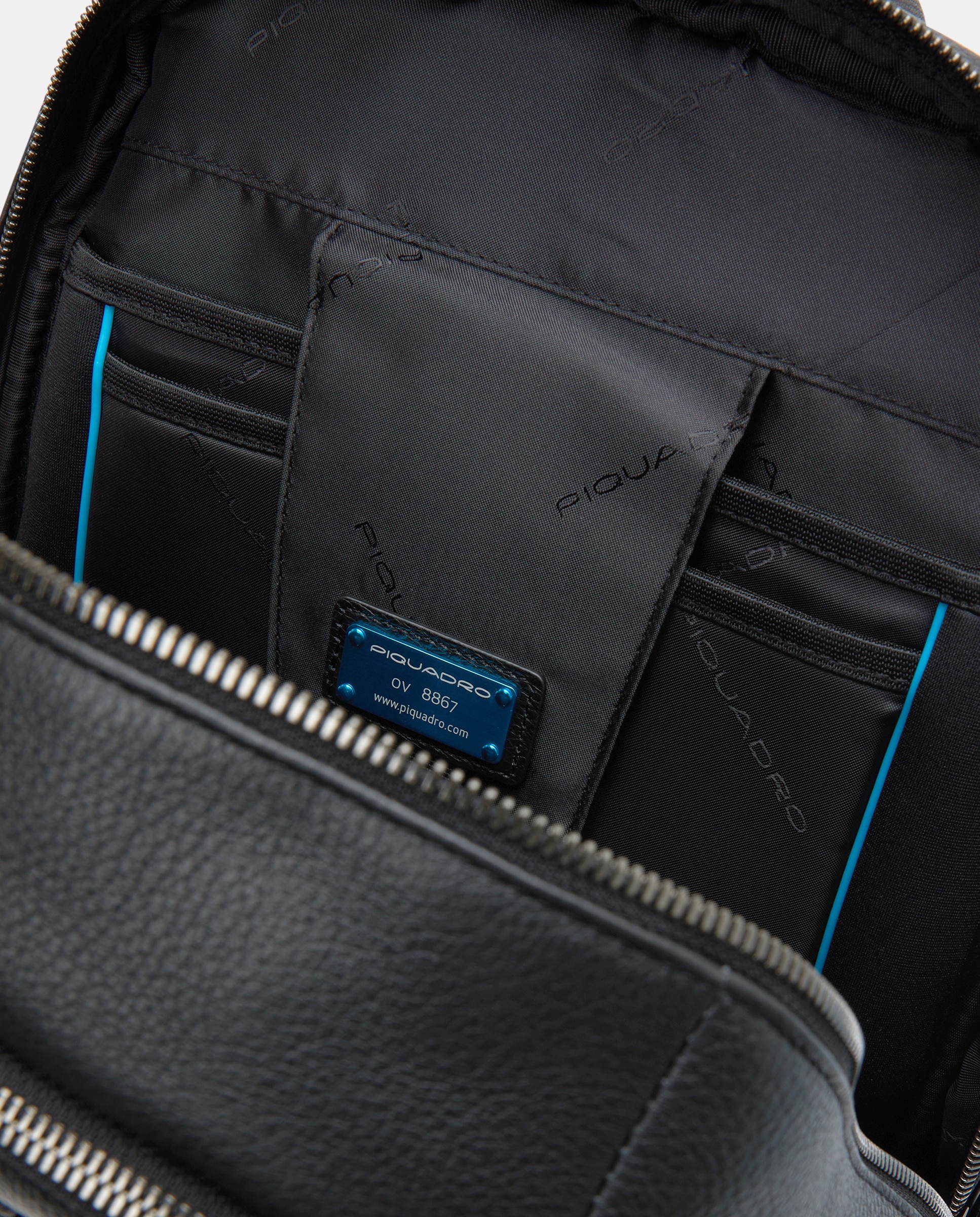 Mochila de Pele com Compartimento para Portátil - Preto Preto-3
