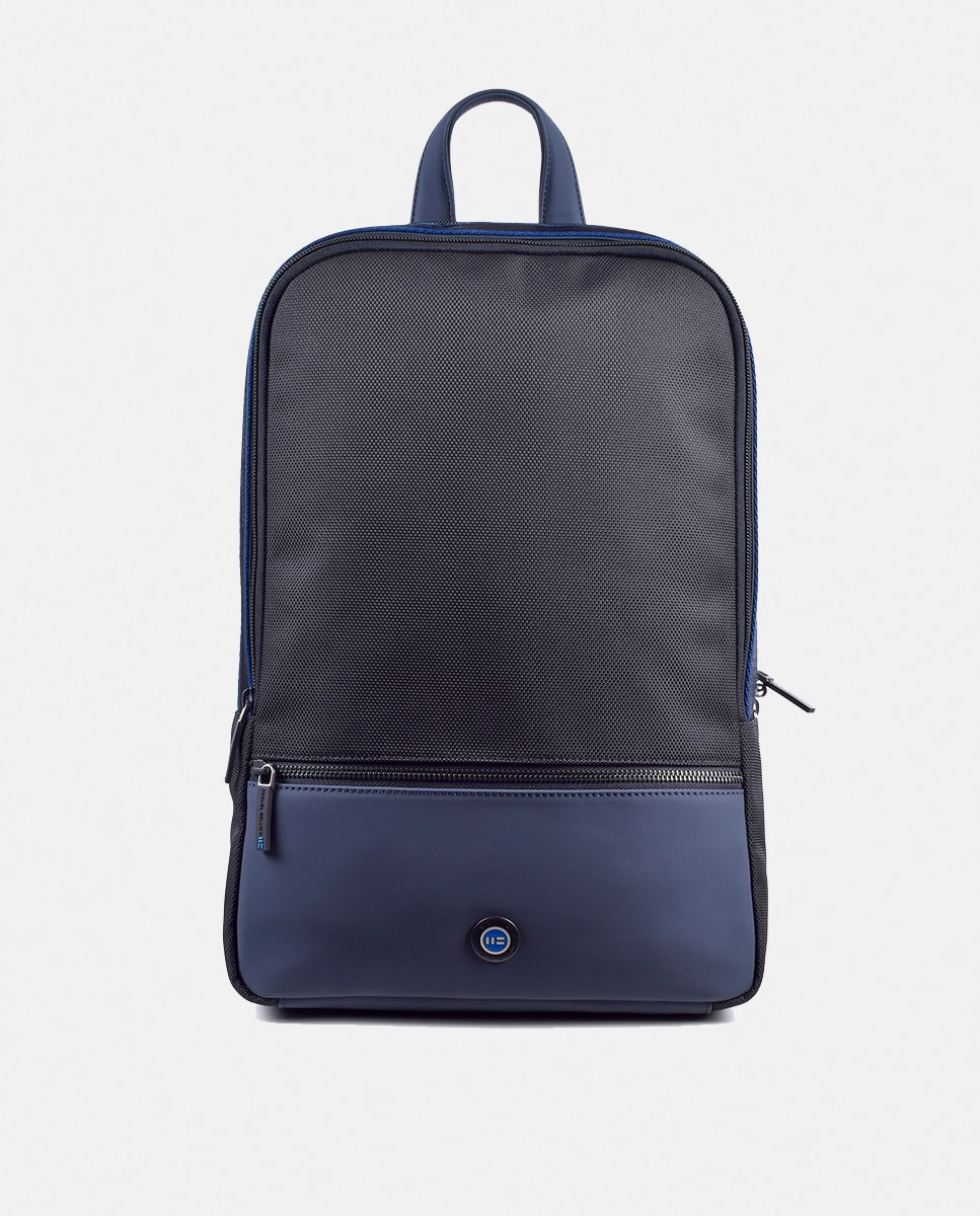 Mochila com Correias Ergonómicas e em Material Tecno Preto-1