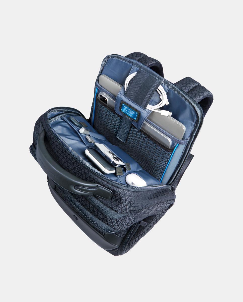 Mochila de Viagem Modular 2 em 1 para Portátil e iPad® com Fecho de Cadeado, Bolso para Óculos, RFID e Proteção Contra Impactos. Azul-6