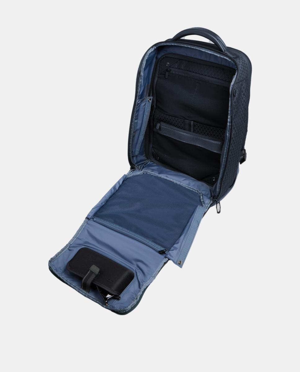 Mochila Viagem Modular para Portátil e iPad® com bolso para Óculos, Sistema Antirroubo, Nécessaire Amovível, Proteção RFID e Proteção Contra Impactos Azul-7