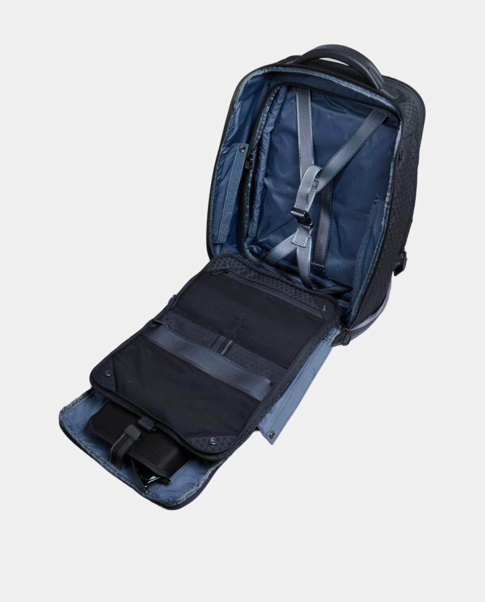 Mochila Viagem Modular para Portátil e iPad® com bolso para Óculos, Sistema Antirroubo, Nécessaire Amovível, Proteção RFID e Proteção Contra Impactos Azul-8