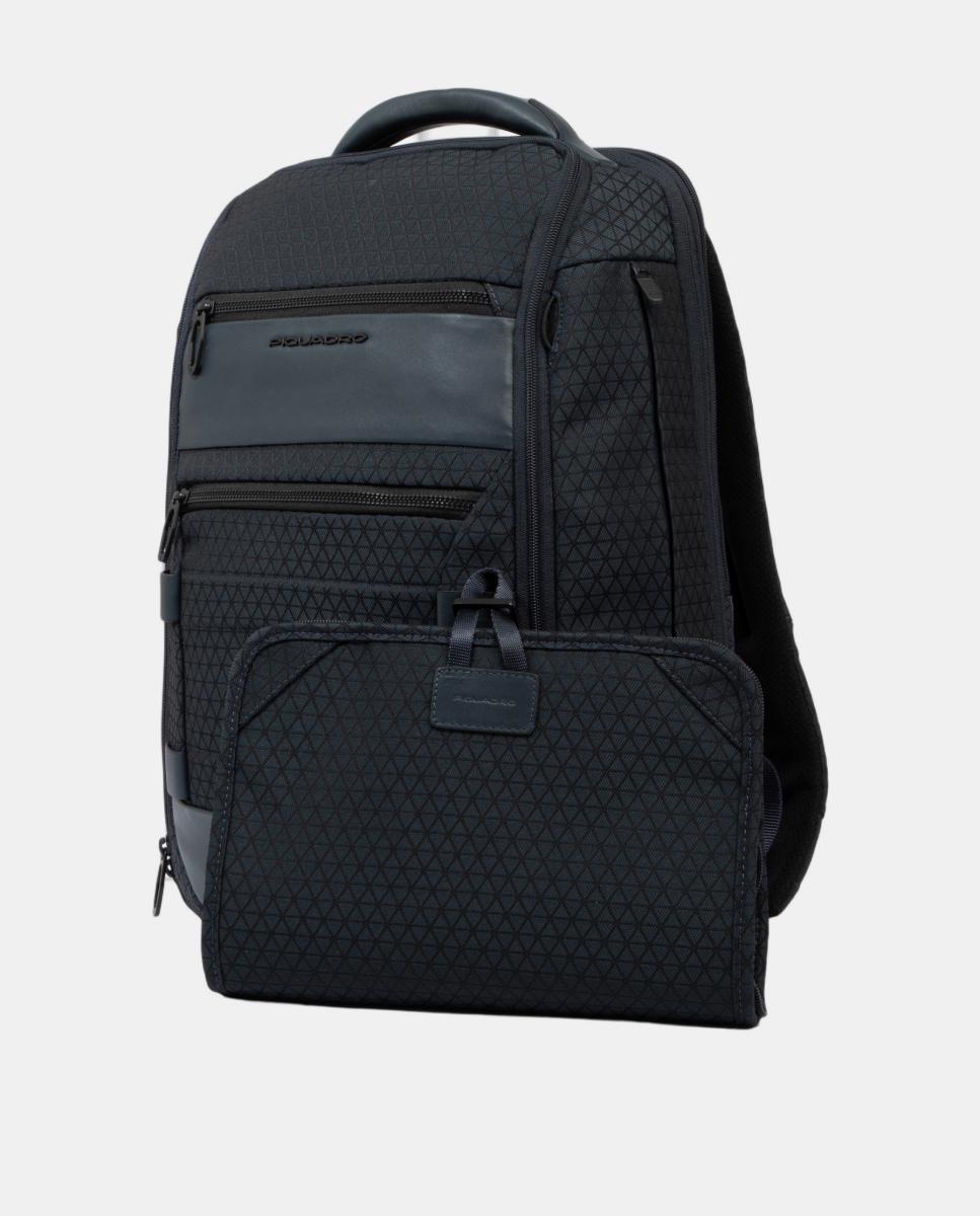 Mochila Viagem Modular para Portátil e iPad® com bolso para Óculos, Sistema Antirroubo, Nécessaire Amovível, Proteção RFID e Proteção Contra Impactos Azul-9