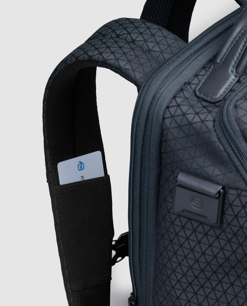 Mochila Viagem Modular para Portátil e iPad® com bolso para Óculos, Sistema Antirroubo, Nécessaire Amovível, Proteção RFID e Proteção Contra Impactos Azul-11