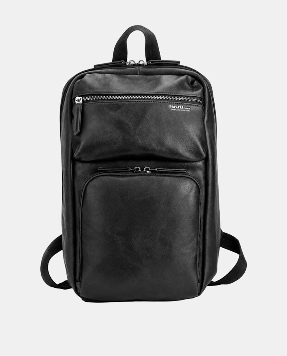 Imagen 1 de Mochila urbana ecopiel negra Negro