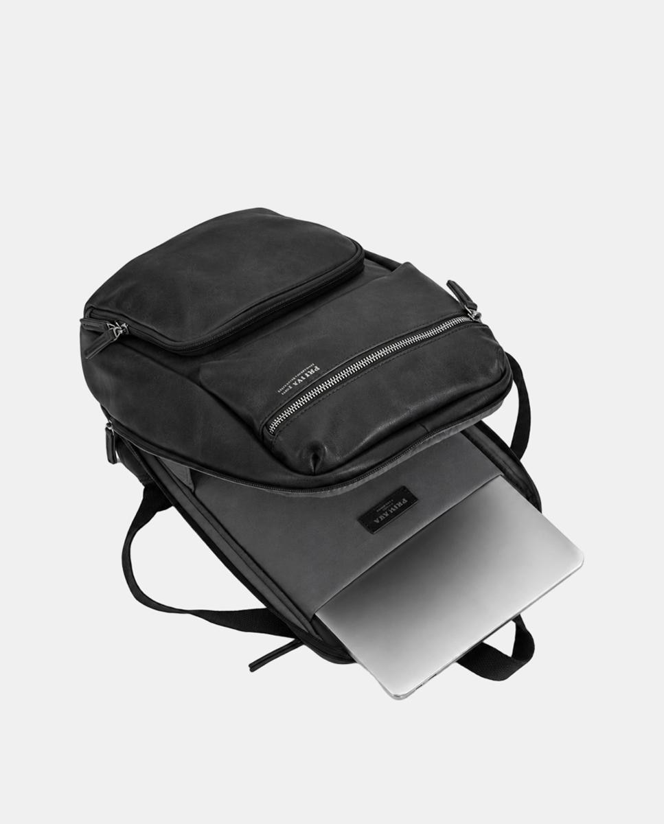 Imagen 5 de Mochila urbana ecopiel negra - Privata - Negro Negro