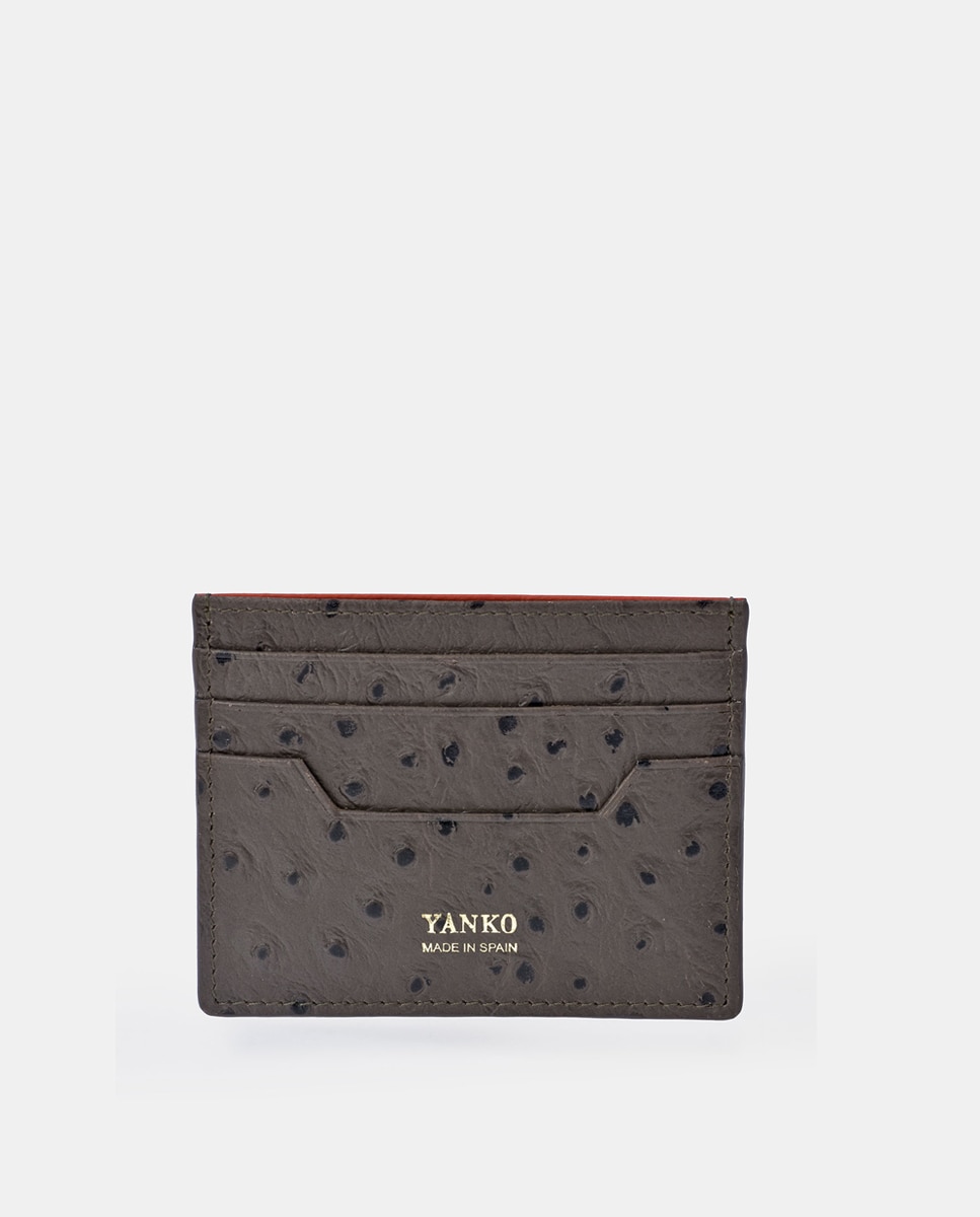 Tarjetero plano caballero en piel simil avestruz - Yanko - Topo Topo-1