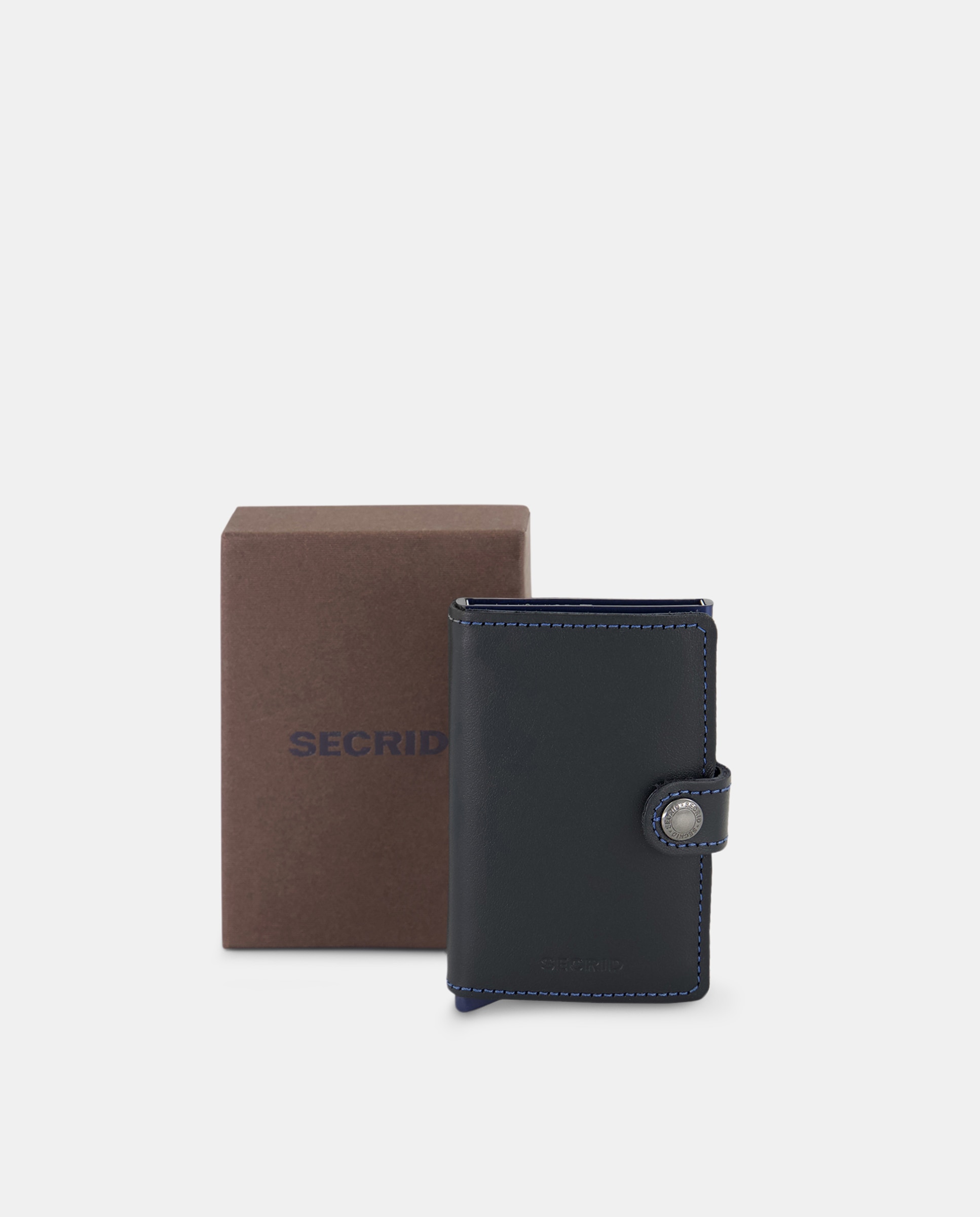 Porta-Cartões em Pele Original com Proteção RFID - Azul-Marinho Azul-marinho-1