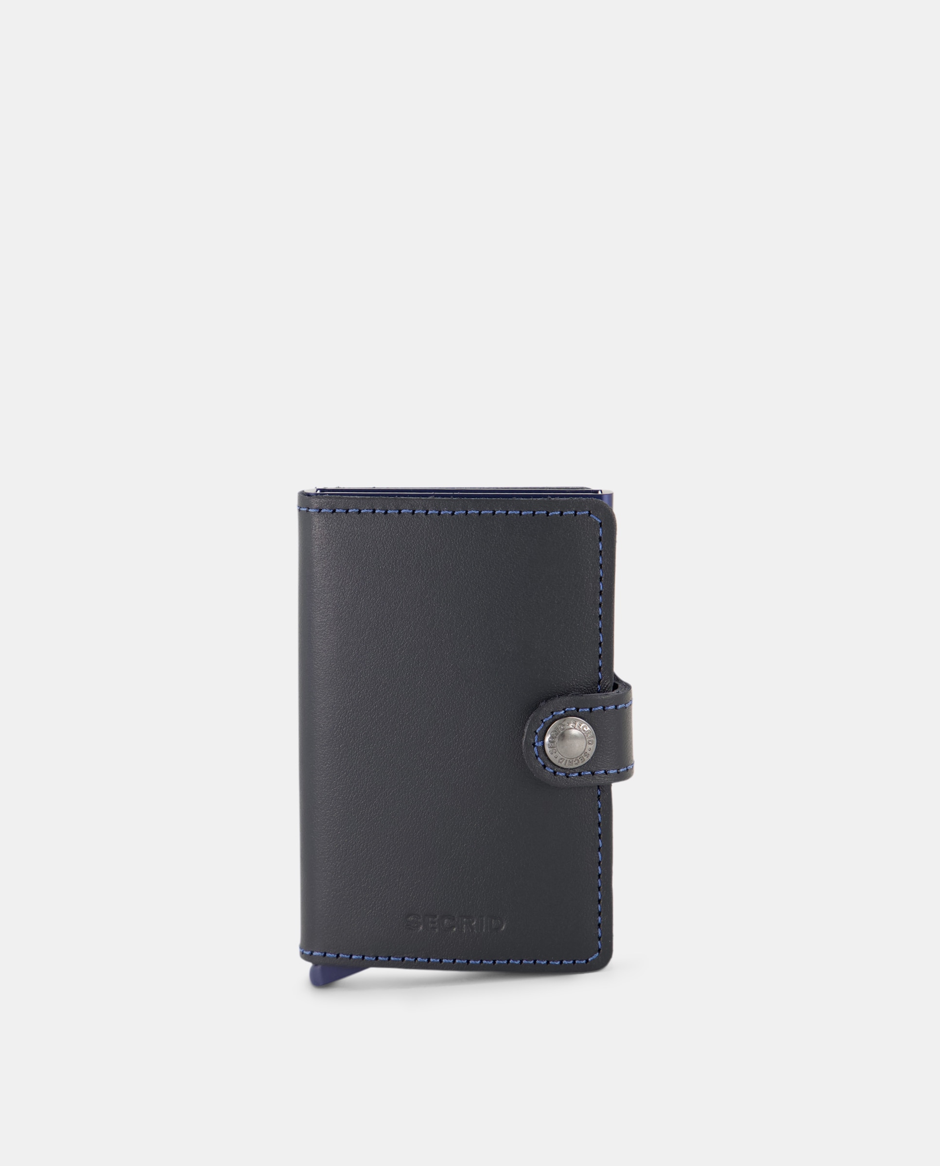 Porta-Cartões em Pele Original com Proteção RFID - Azul-Marinho Azul-marinho-2
