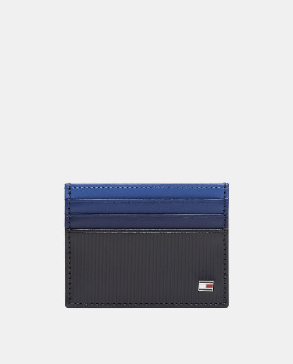 Porta-Cartões em Pele com Logótipo Azul-marinho-1