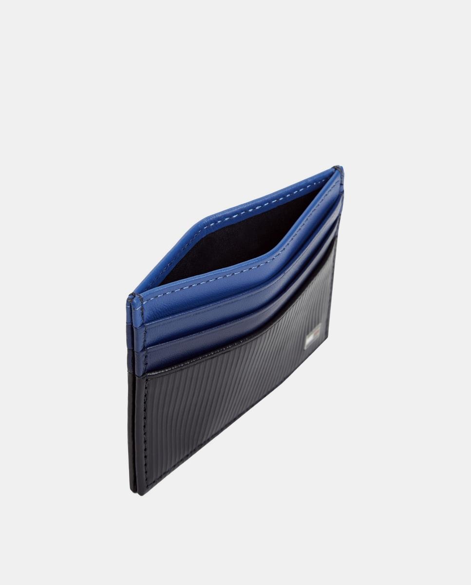 Porta-Cartões em Pele com Logótipo Azul-marinho-4