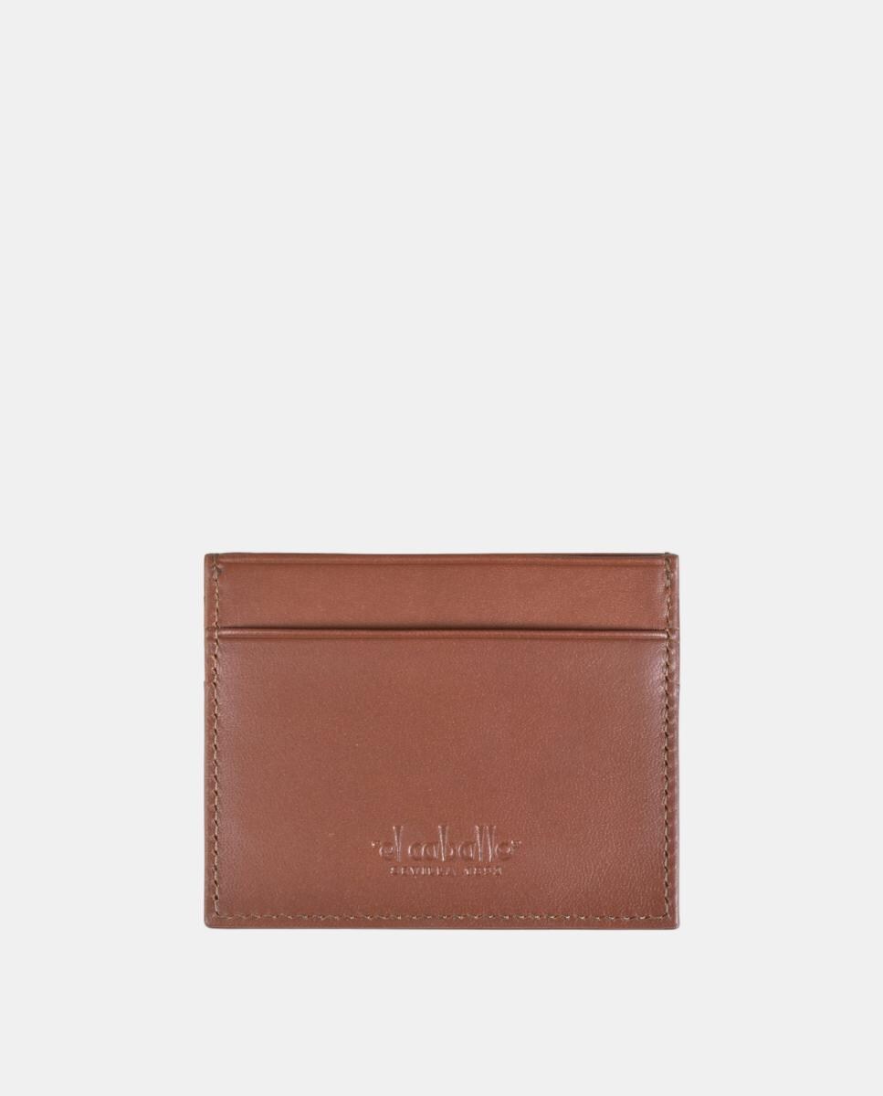 Porta-Cartões Simples Castanho-claro-2