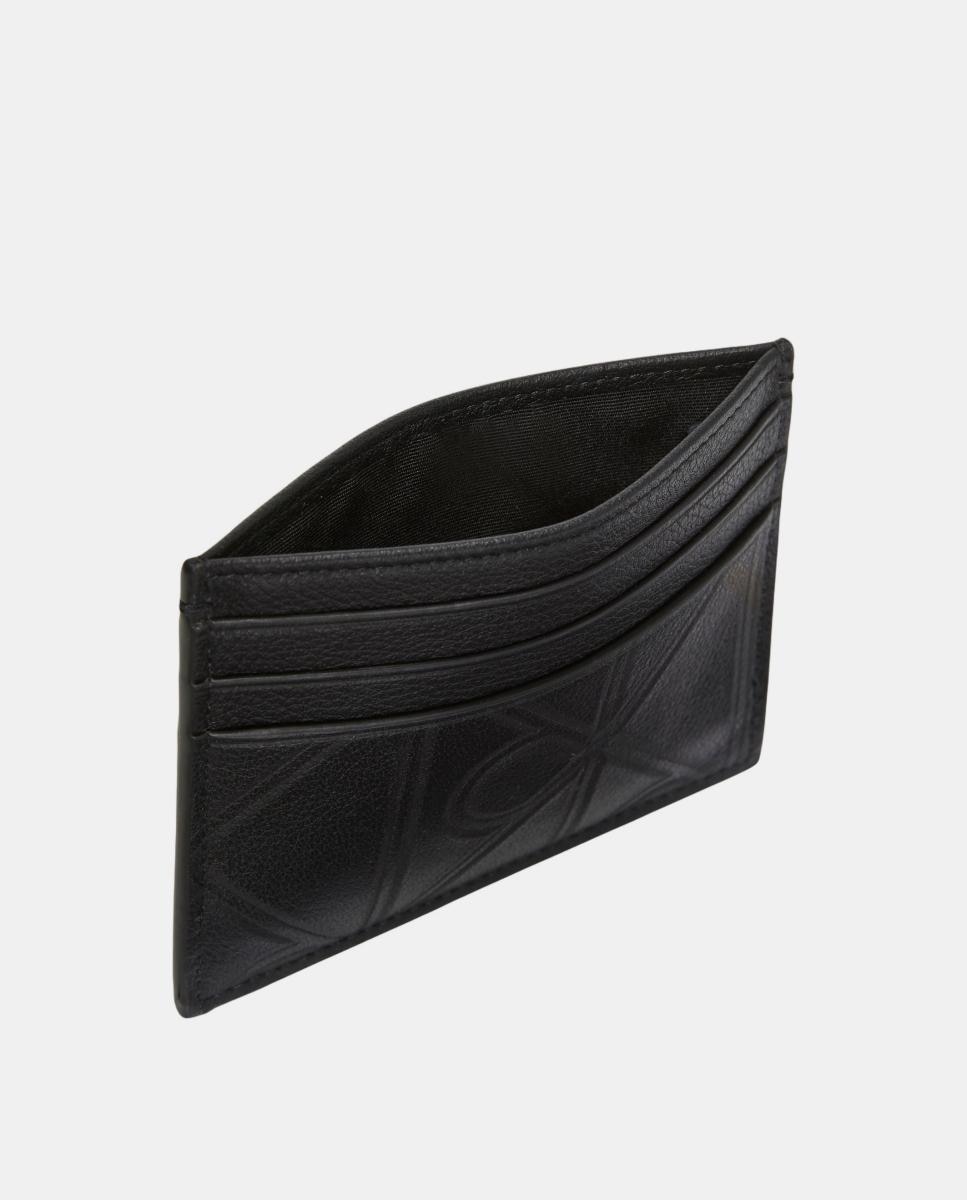 Porta-Cartões com Estampado de Monograma a Condizer Preto-3