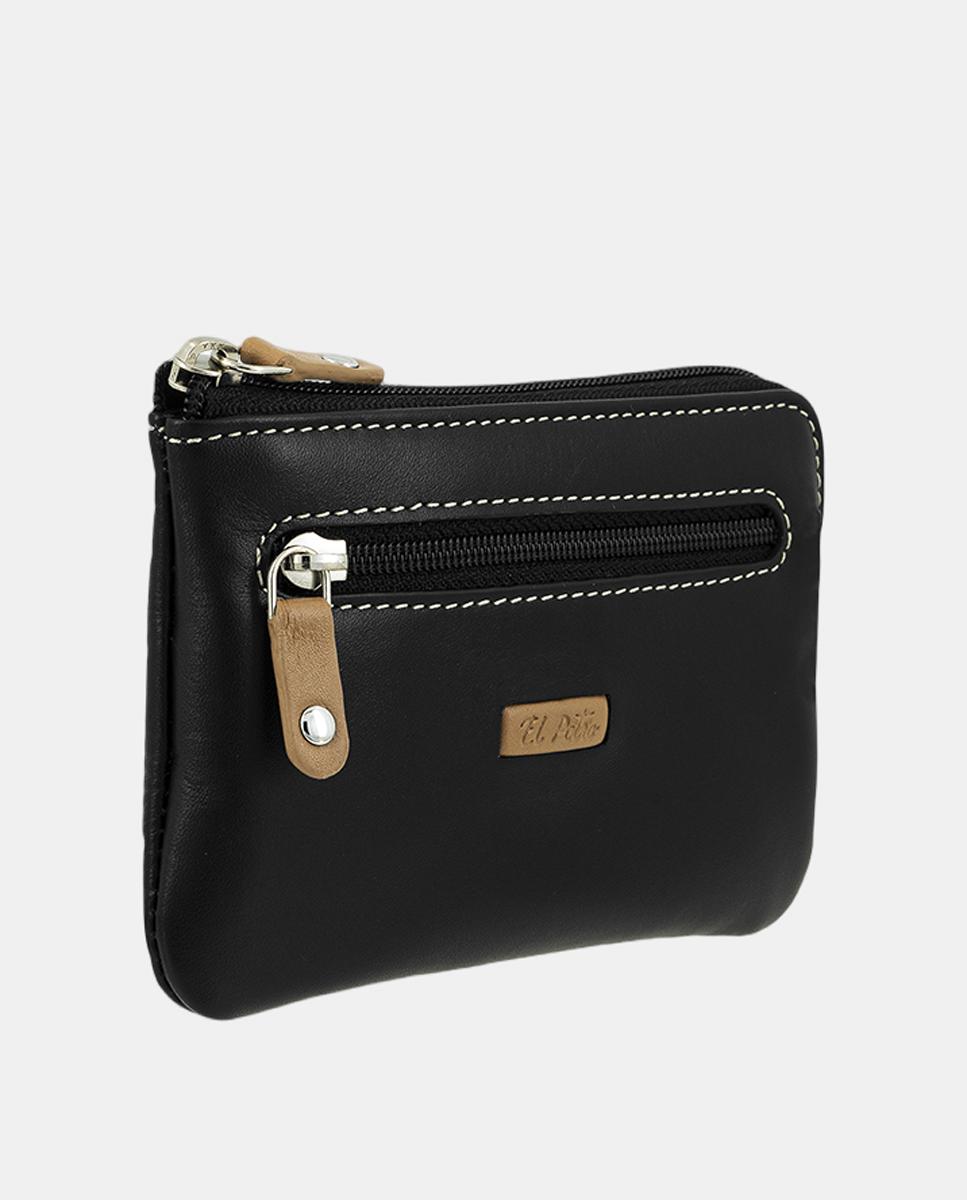 Porta-Moedas com Porta-Chaves Preto-2