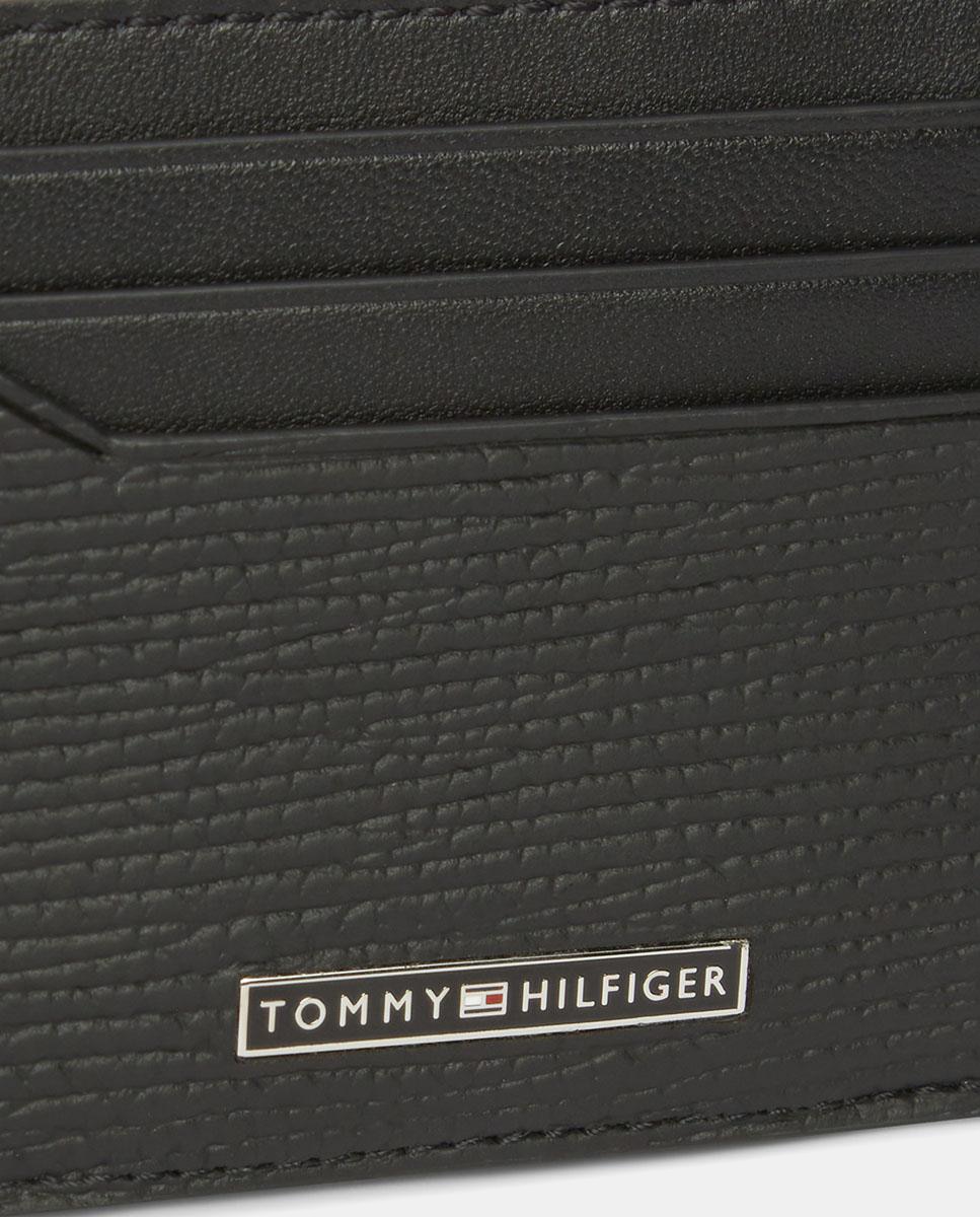 Tarjetero de piel de hombre - Tommy Hilfiger - Negro Negro-3