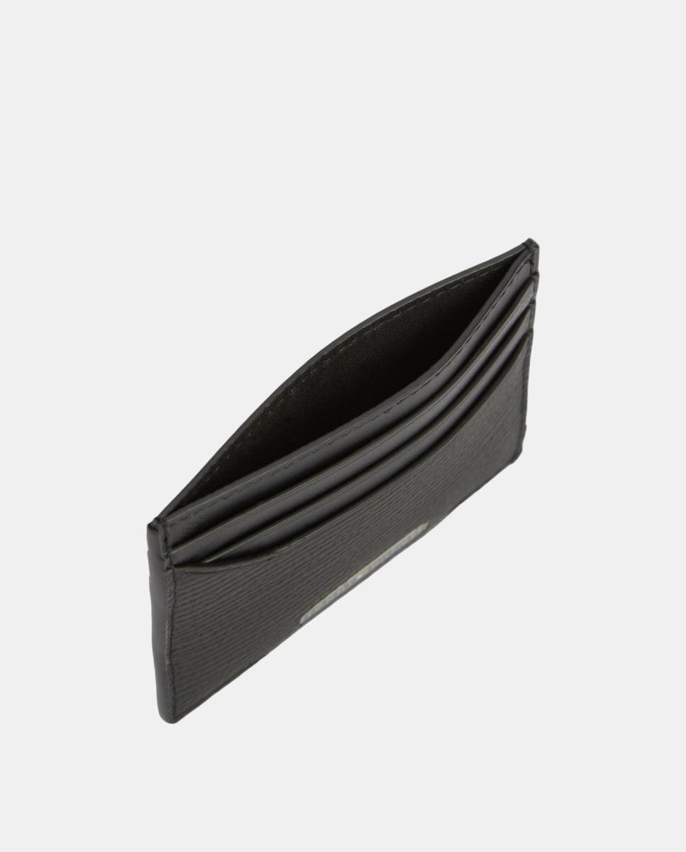 Tarjetero de piel de hombre - Tommy Hilfiger - Negro Negro-4