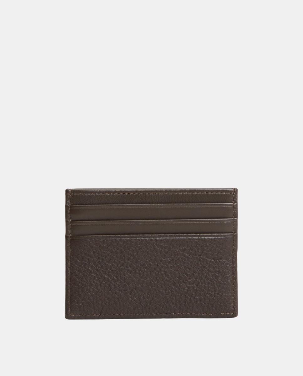 Tarjetero de piel de hombre - Tommy Hilfiger - Marrón Marrón-2