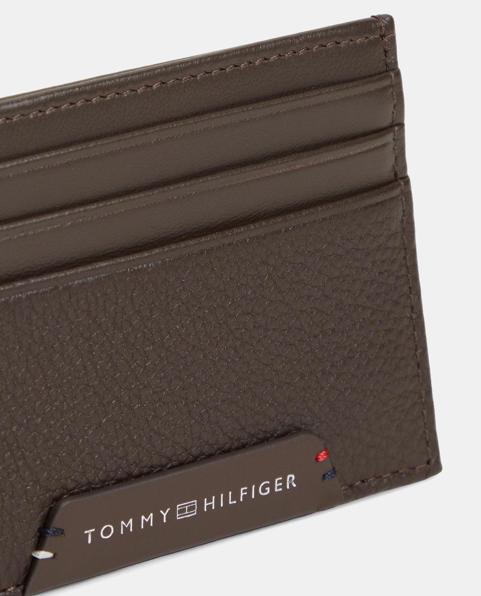 Tarjetero de piel de hombre - Tommy Hilfiger - Marrón Marrón-3