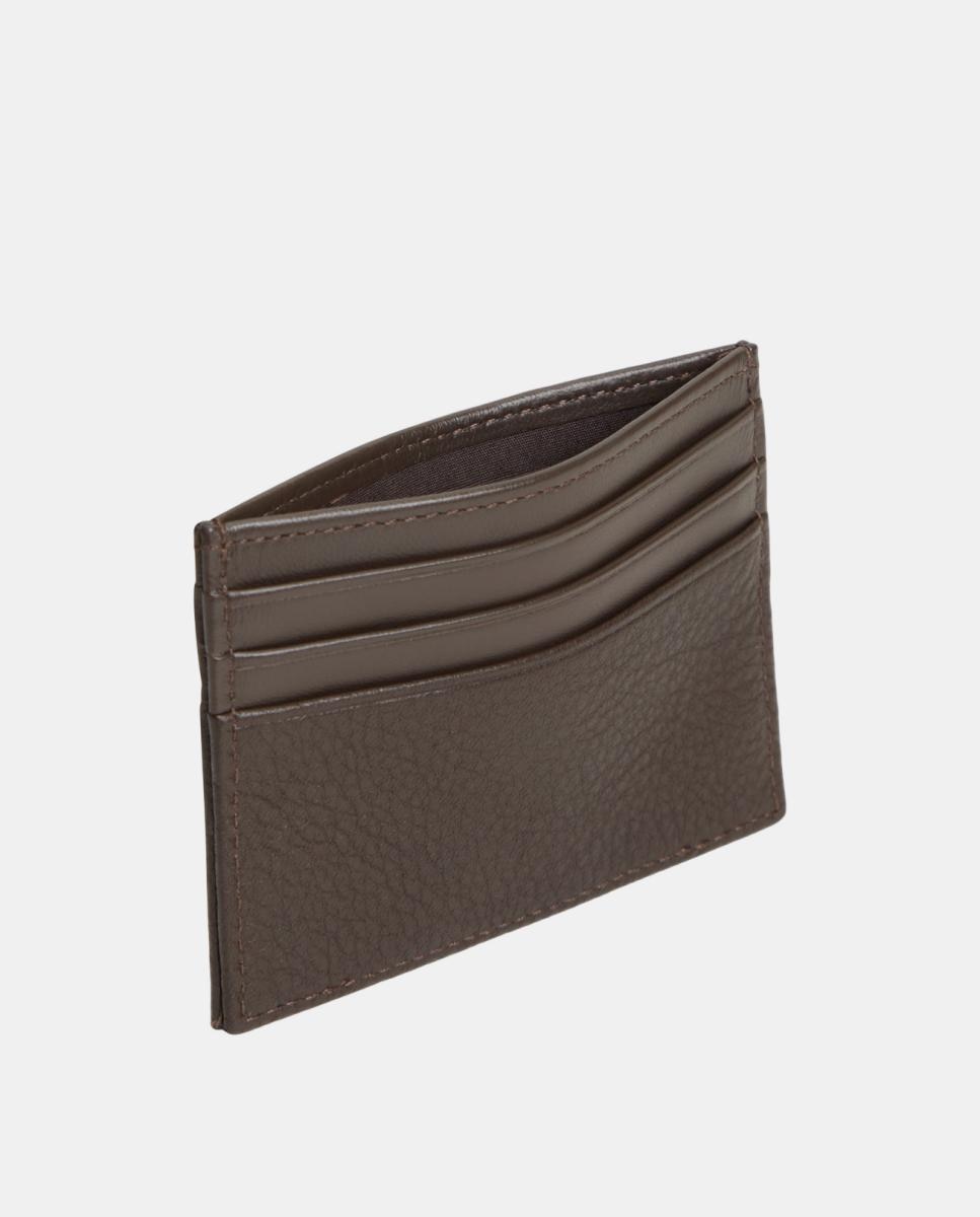 Tarjetero de piel de hombre - Tommy Hilfiger - Marrón Marrón-4