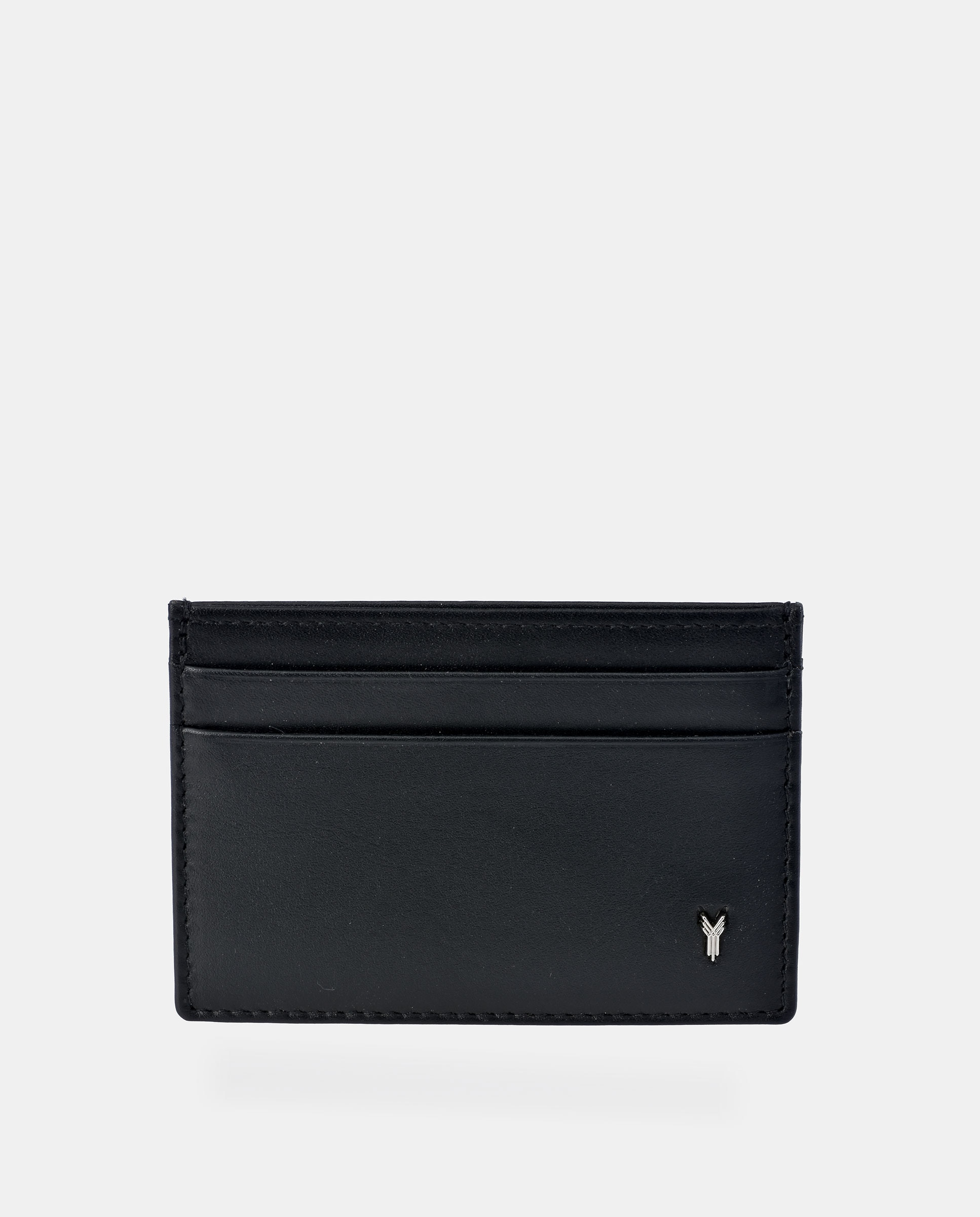 Imagen 0 de Tarjetero plano hombre en piel color brandy Negro