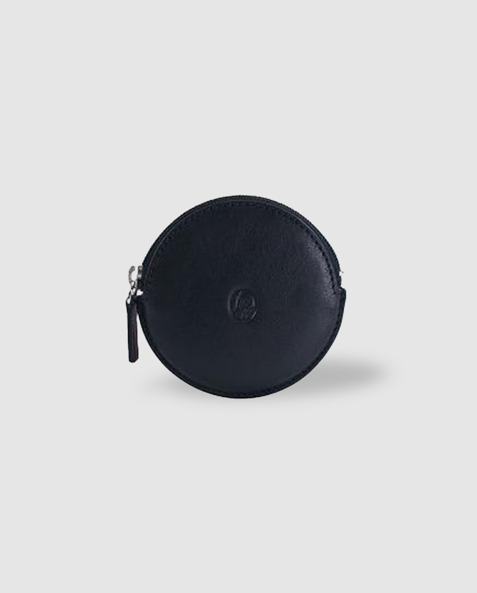 Imagem 0 de Porta-moedas redondo de pele castanho