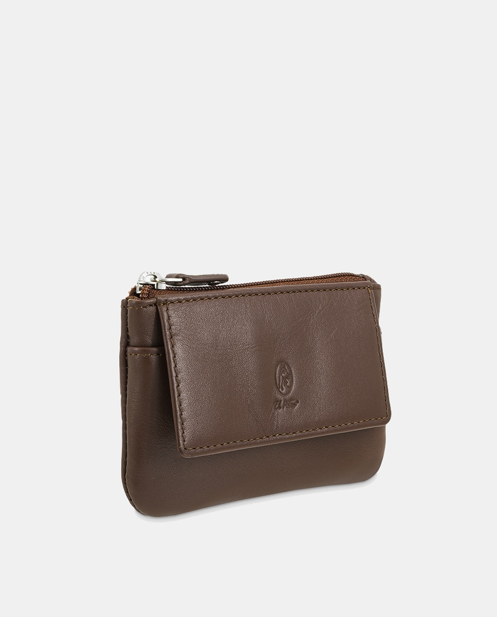 Porta-Moedas com Porta-Chaves Camel-2