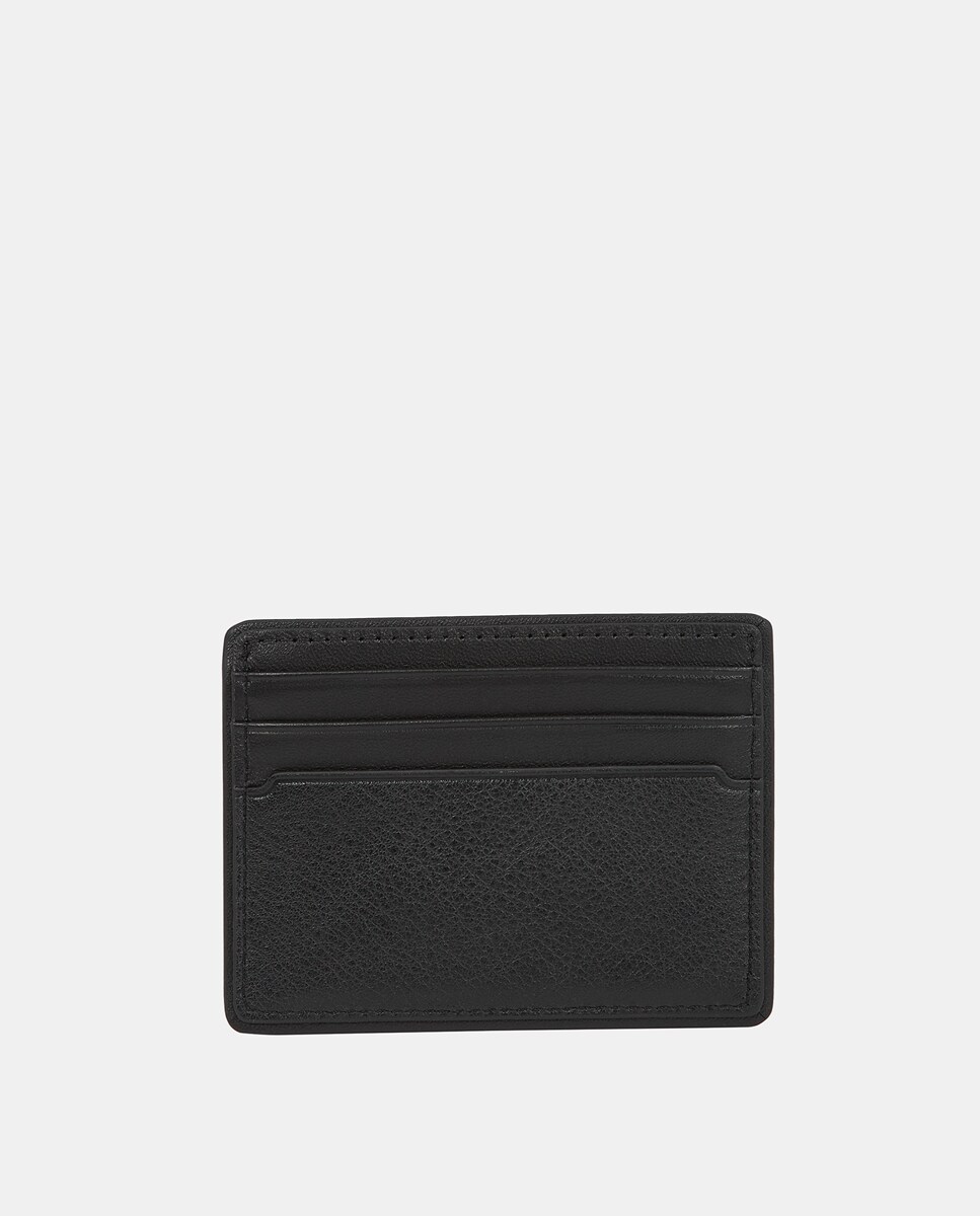 Porta-Cartões em Pele com Logótipo Preto-2