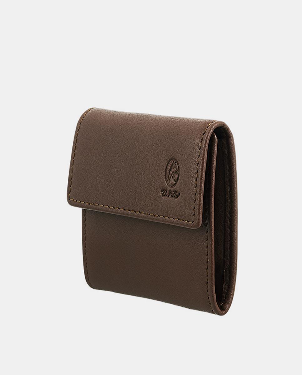 Porta-Moedas com Aba Castanho-2