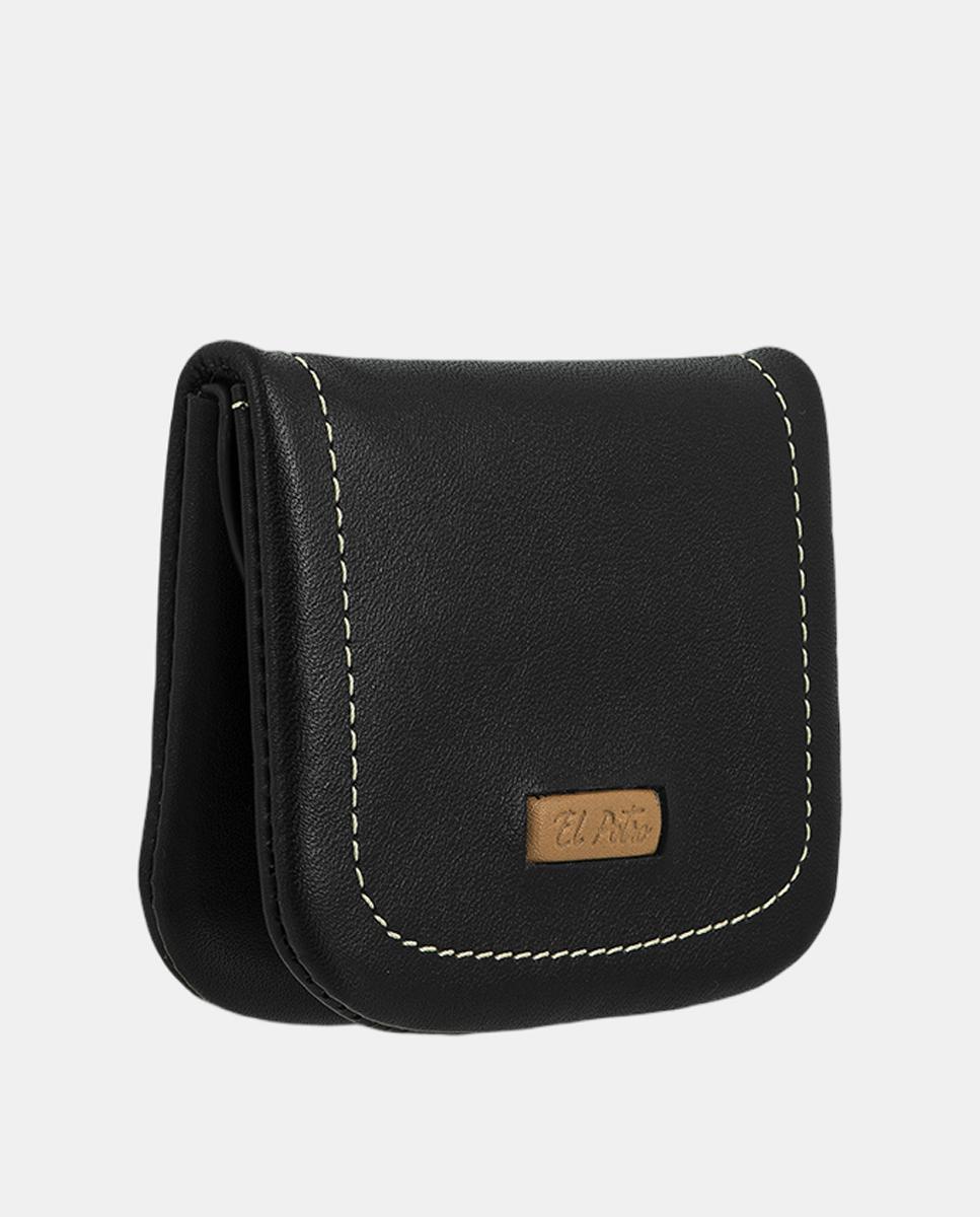 Porta-Moedas com Aba Preto-2