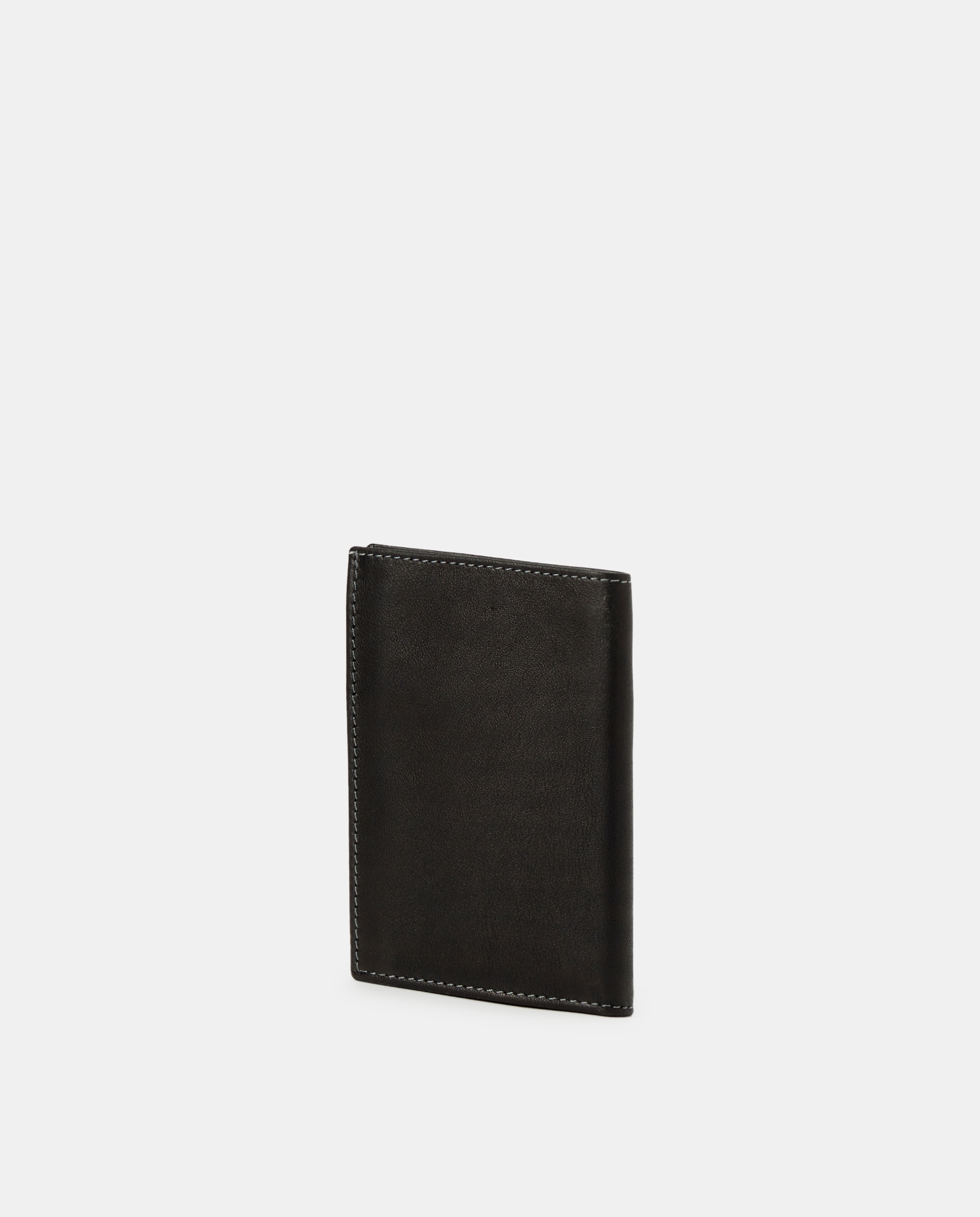 Carteira com Dez Porta-Cartões em Pele - Preto Preto-2