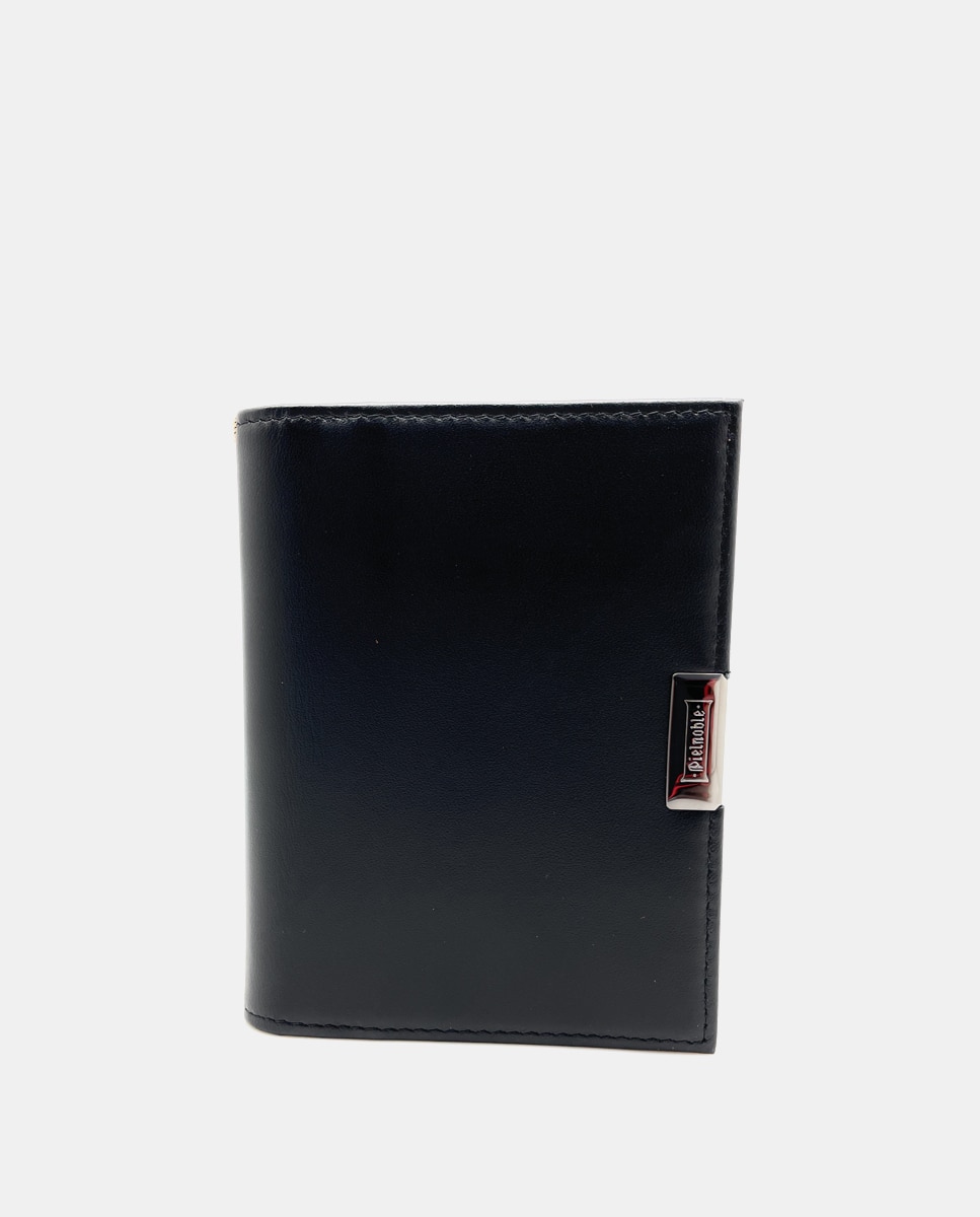 Carteira para Dez Cartões em Pele - Preto Preto-1
