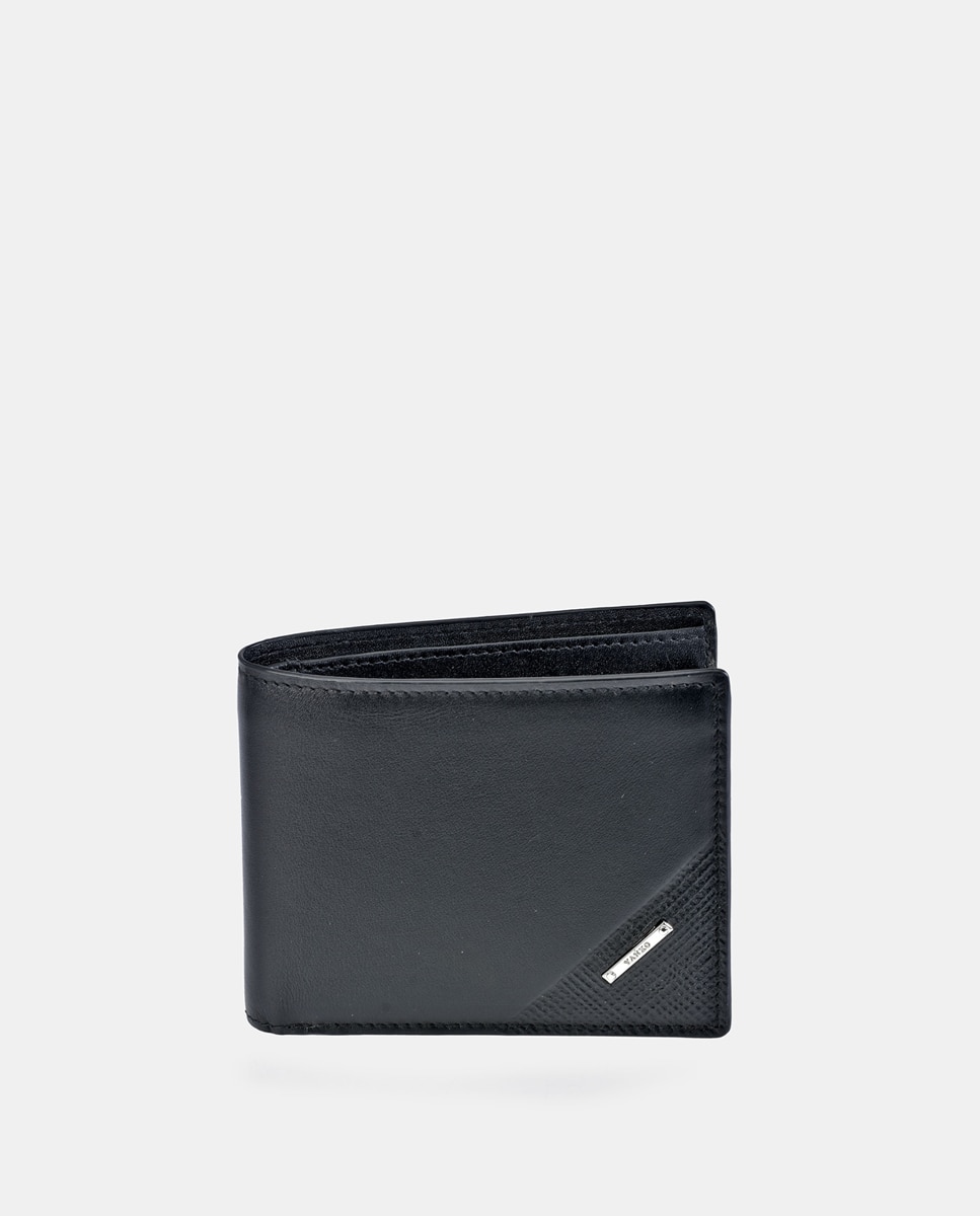 Imagen 1 de Cartera de piel con doble billetero - Yanko - Negro Negro