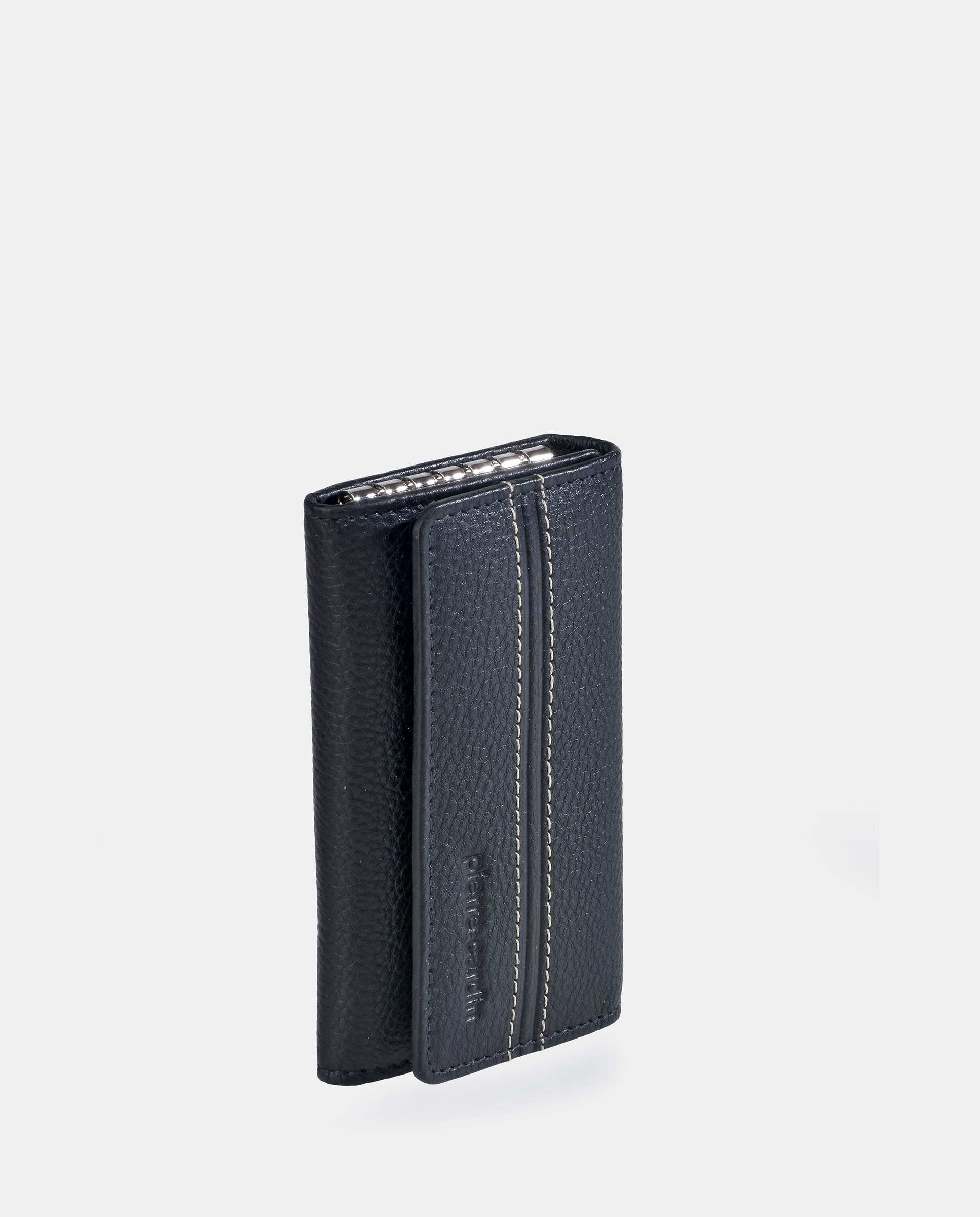 Llavero hombre Pierre Cardin en piel con mosquetón metálico - Negro Negro-2