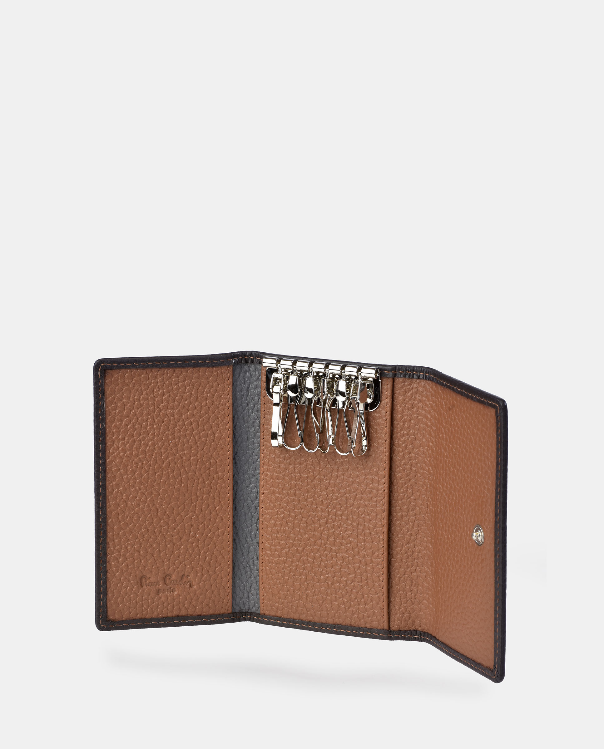 Llavero en piel de hombre - Pierre Cardin - Marrón Marrón-3