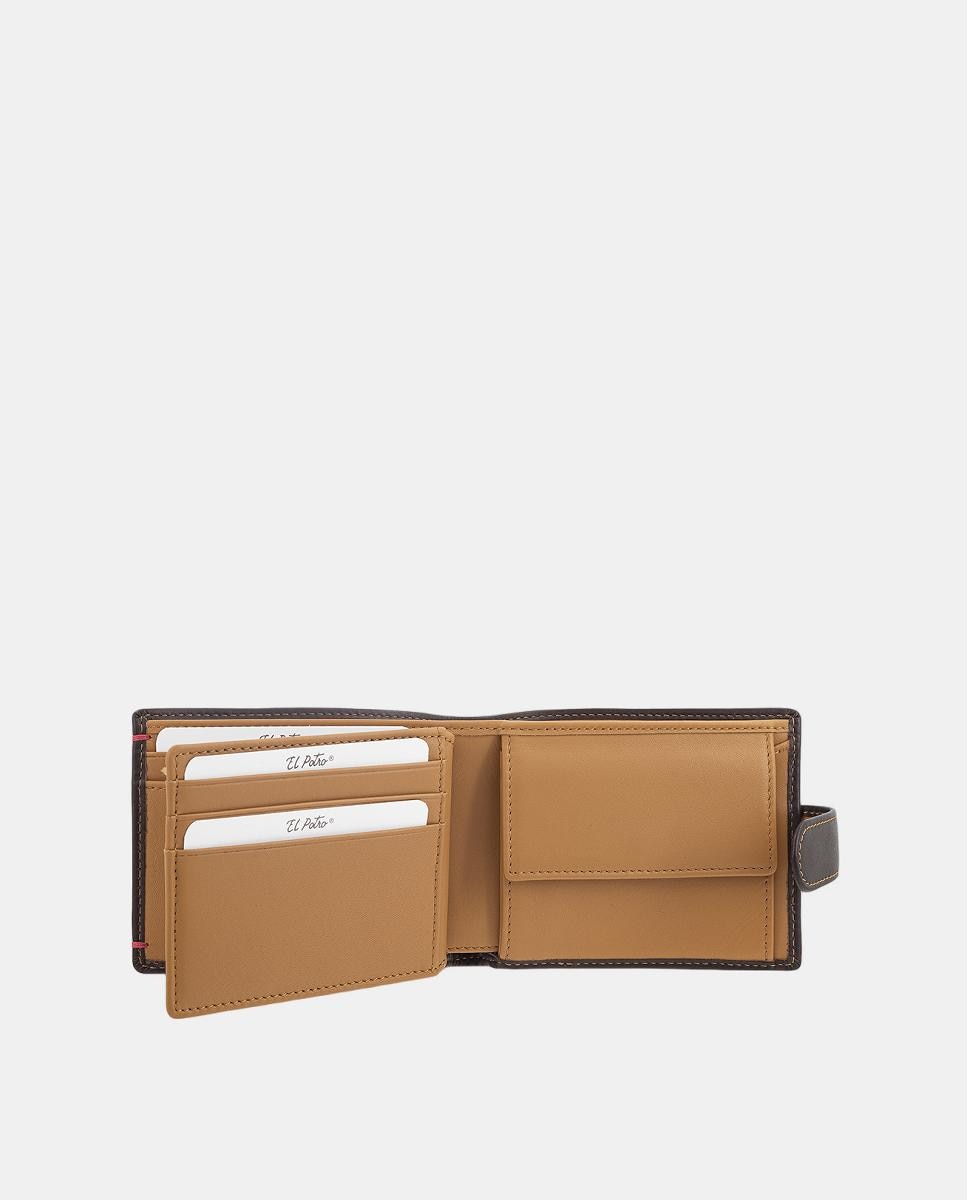 Conjunto de Carteira Americana e Porta-Cartões Castanho-3
