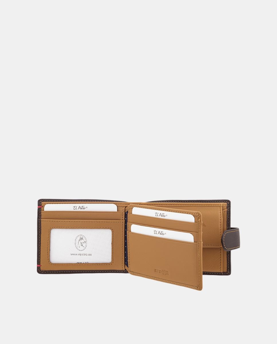 Conjunto de Carteira Americana e Porta-Cartões Castanho-5