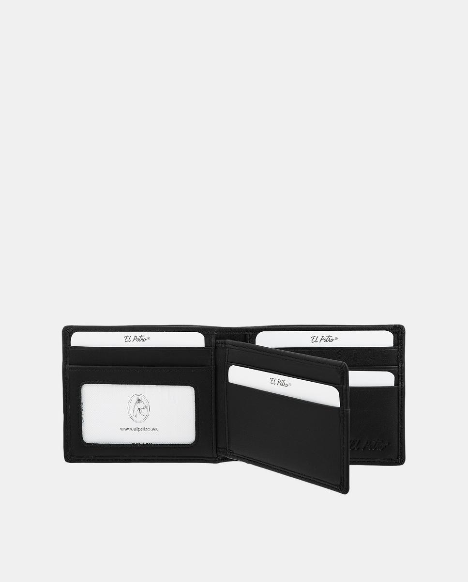 Conjunto de Carteira Americana e Porta-Moedas Preto-3