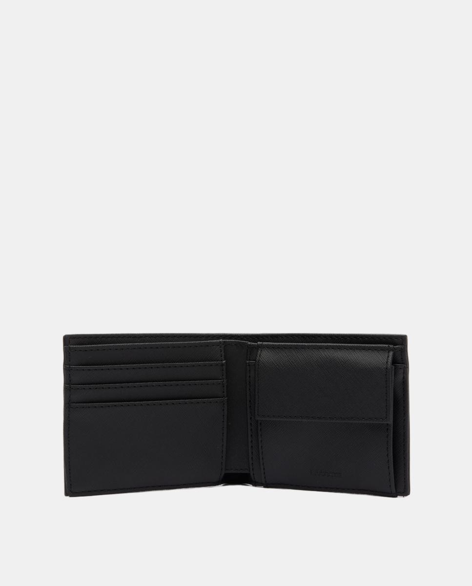Cartera tipo americano en azul marino con detalle frontal - Lacoste - Negro Negro-4