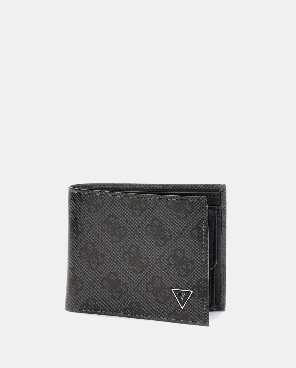 Carteira Dobrável com Bolso Interior para Moedas Cinzento-claro-5