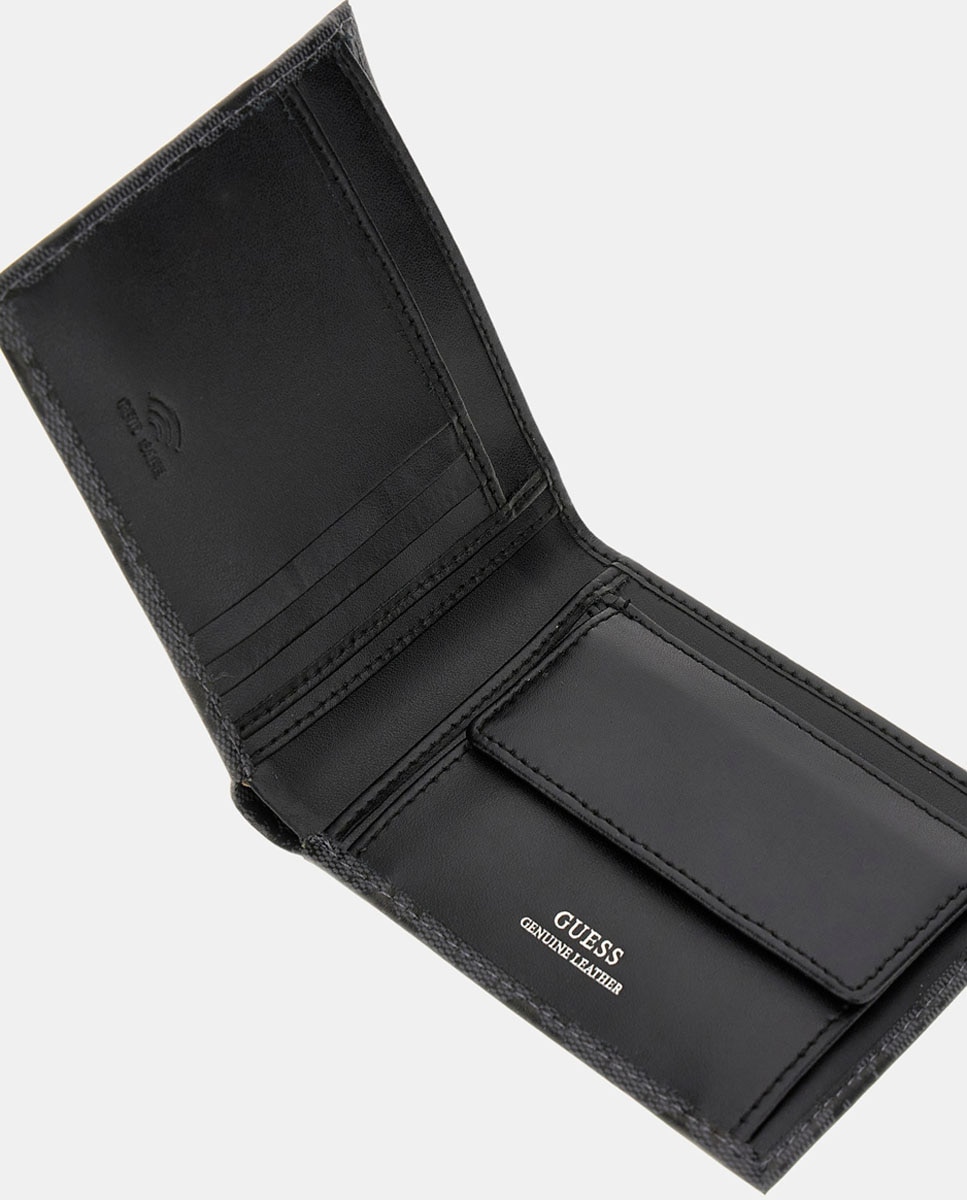 Carteira Dobrável com Bolso Interior para Moedas Cinzento-claro-6