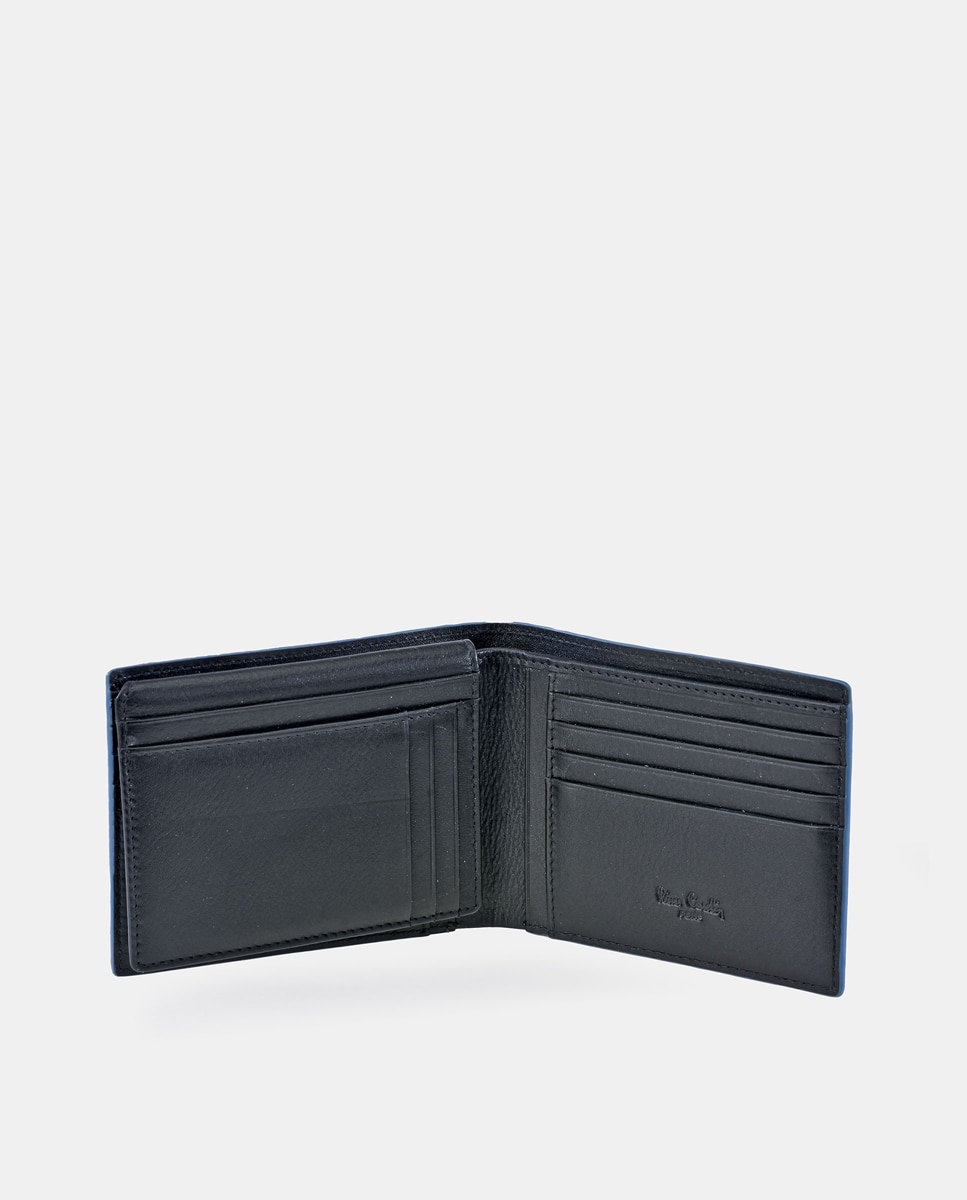 Carteira de Estilo Americano com Porta-Cartões e em Pele Preto-4