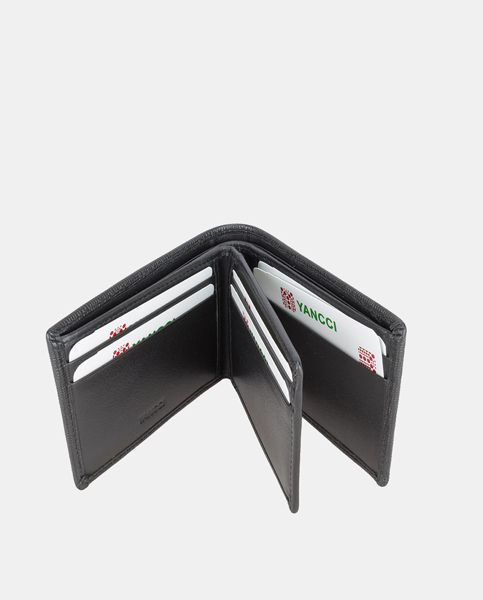Carteira Tipo Americano com Logótipo de Metal Preto-2