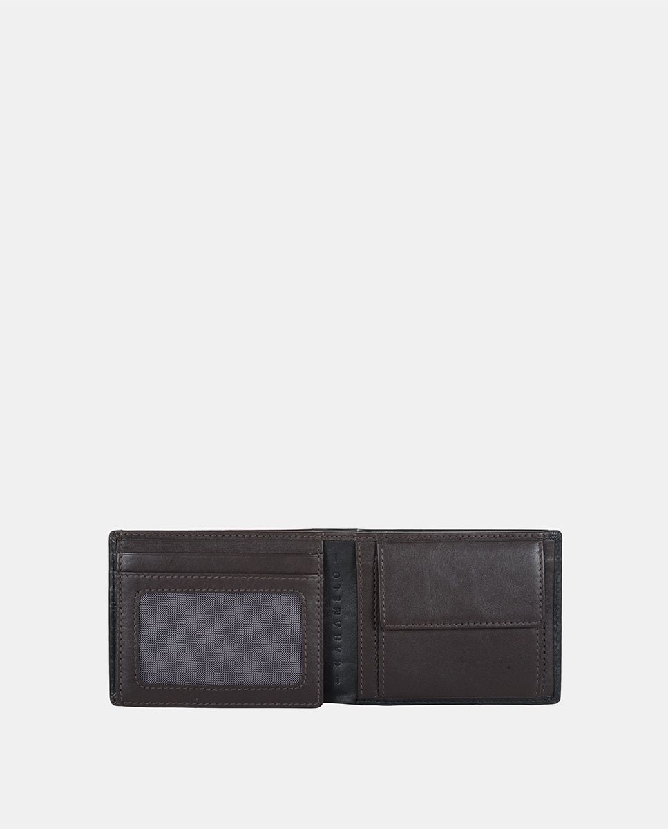 Carteira Tipo Americano com Porta-Moedas Preto-2