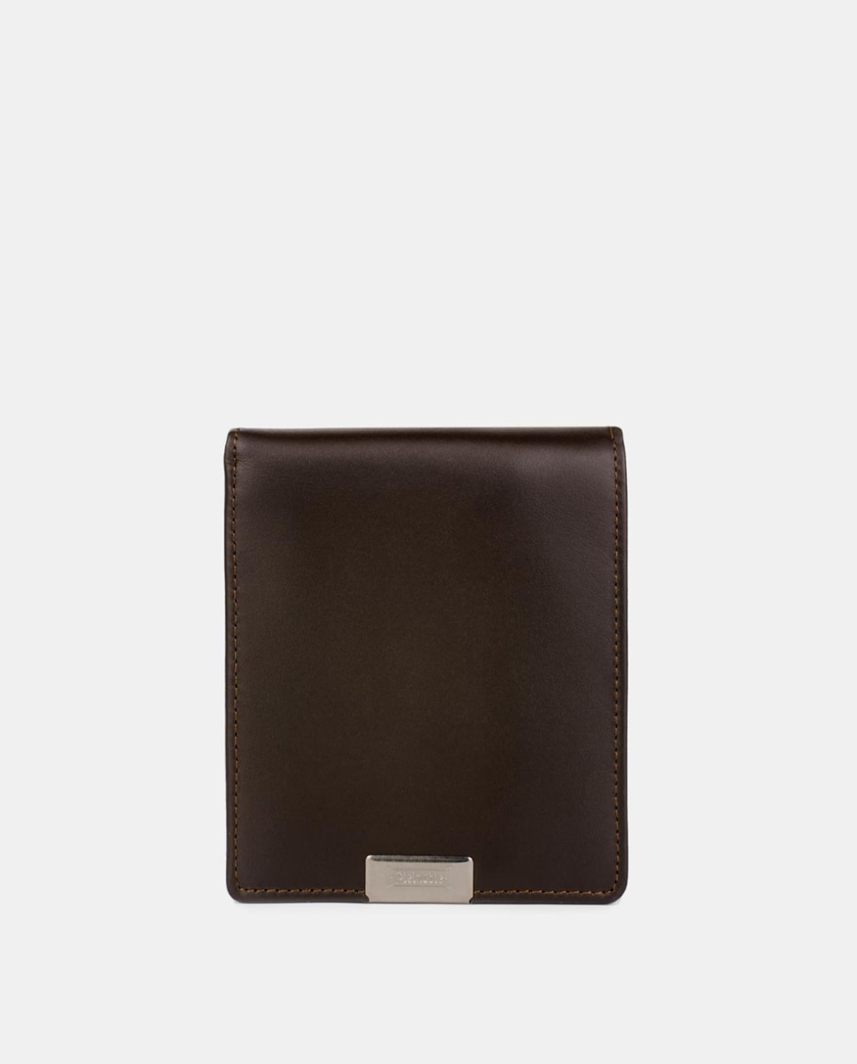 Cartera billetero horizontal con monedero - Pielnoble - Negro Marrón-1
