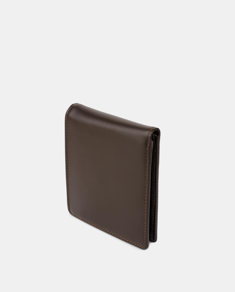 Cartera billetero horizontal con monedero - Pielnoble - Negro Marrón-5