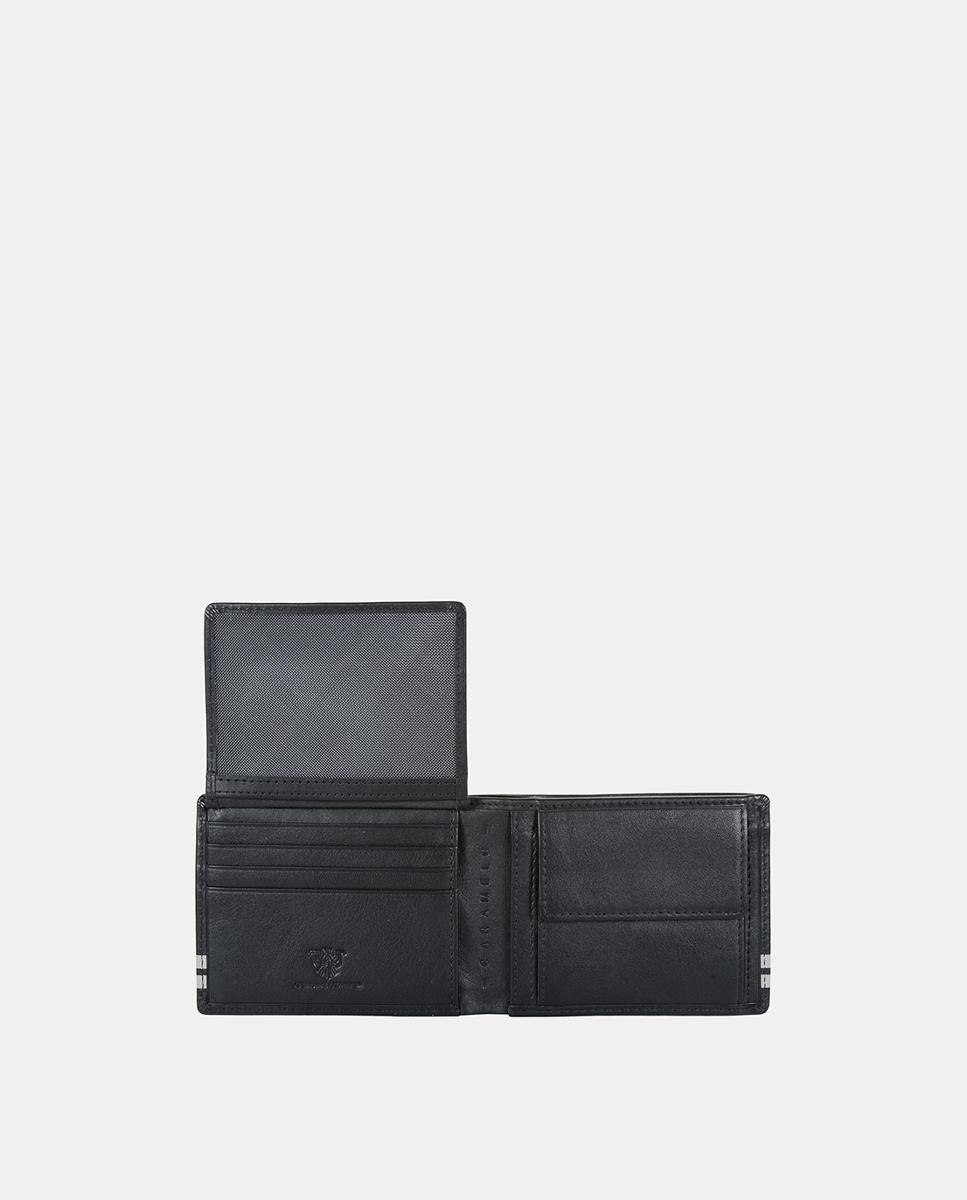 Carteira Tipo Americano com Porta-Moedas Preto-3