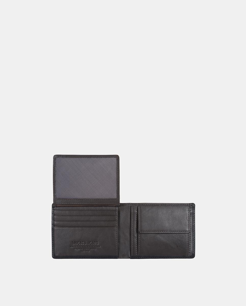 Carteira Tipo Americano com Porta-Moedas Preto-3