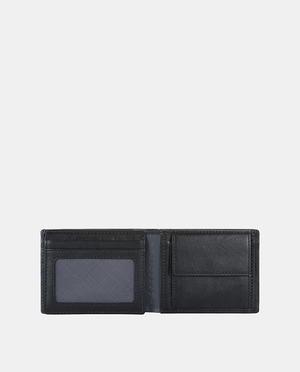 Carteira Tipo Americano com Porta-Moedas Preto-2