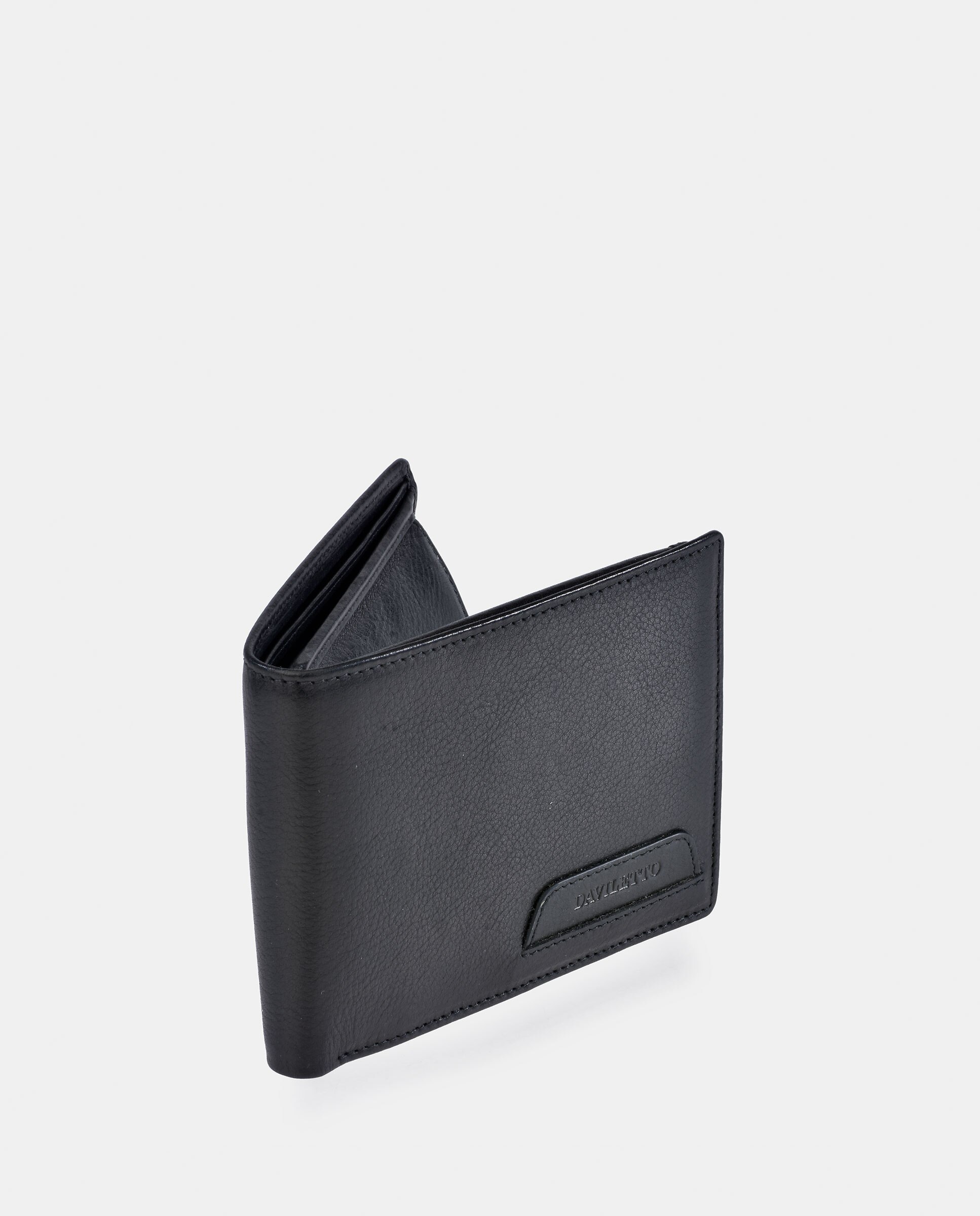 Imagen 2 de Americano Daviletto con monedero interior en piel color negro para hombre - Negro Negro